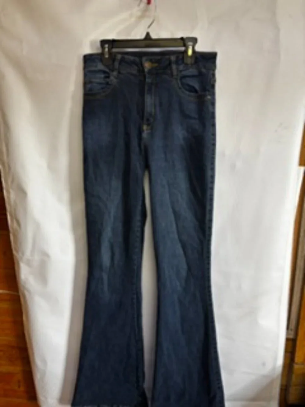 Studio F Women’s Dark Wash Bootcut Flare Jeans High Rise Stretch Denim